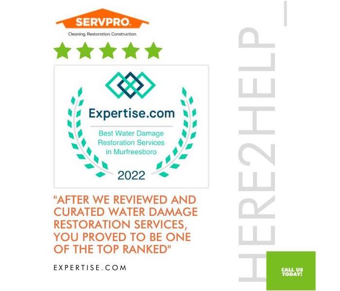 Expertise.com Award for excellent water damage repair services